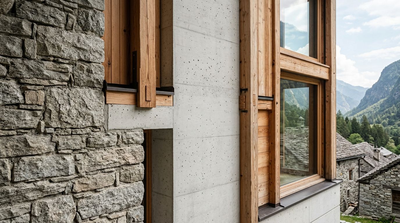 Valore costruttivo, muratura tradizionale, carpenteria legno e calcestruzzo in Canton Ticino